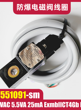防爆气动电磁阀线圈电磁头Em551091-ms 220VAC 5.5VA ExmbIICT4
