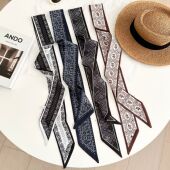 围巾女韩系氛围感小长条百搭高级感护颈围脖软糯细窄小法棍围巾