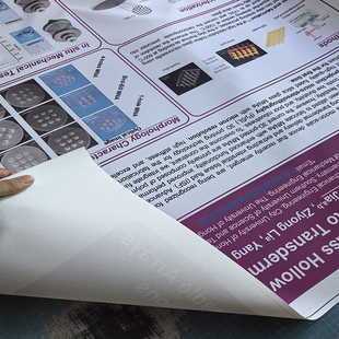 学术会议海报学术海报展会可折叠带国外学术油画布打印定制