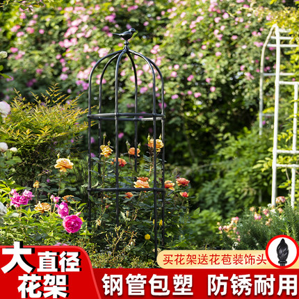 花架爬藤架月季蔷薇阳台架子花盆植物藤架户外花柱园艺攀爬花支架