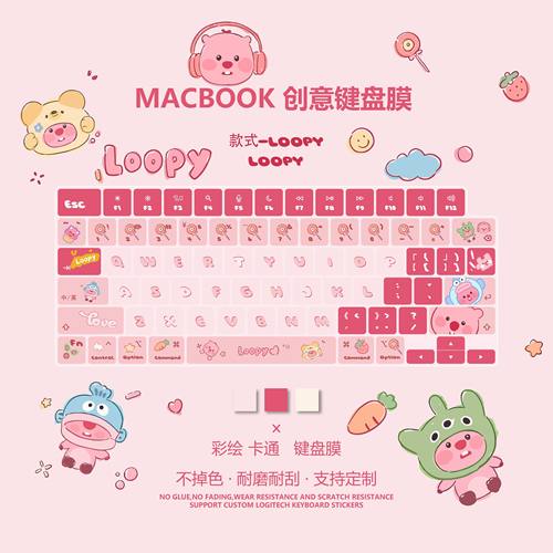 loopy适用苹果MacBook键盘膜Pro14/15寸16电脑新款笔记本M1/M2/M3