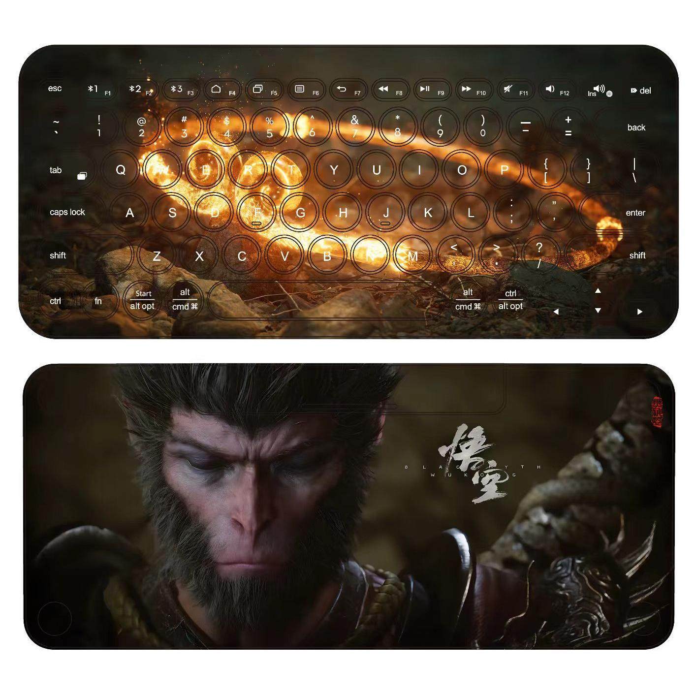 黑神话悟空键盘贴纸可爱卡通贴纸Logitech罗技k380贴纸防刮耐磨贴