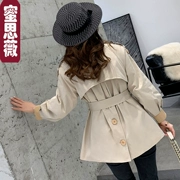 Mùa xuân 2019 và phiên bản mới của Hàn Quốc của thời trang giảm béo thon gọn giản dị áo gió ngắn áo khoác nữ - Áo khoác ngắn