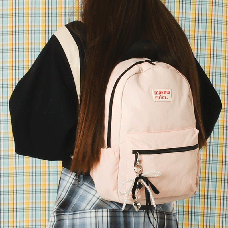 masmarulez官方正品现货防泼水双肩包迷你 Daily backpack Pink