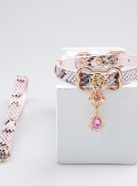 Aura Collar轻奢真皮choker项圈亚文化辣妹风情侣狗骨头锁骨链