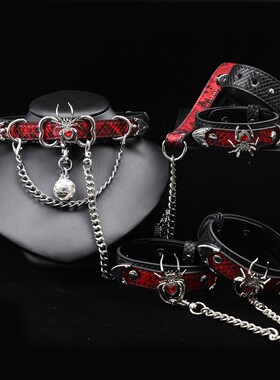 Aura Collar轻奢choker蜘蛛水晶铃铛项圈牵引绳亚文化情侣礼物