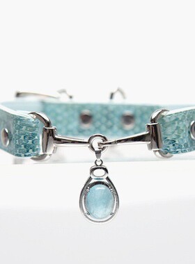 Aura Collar轻奢真皮choker项圈蛇皮纹手工项链原创亚文化牵引绳