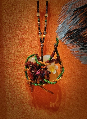 饰物局原创设计手工制作【仙踪】美拉德秋冬米珠项链