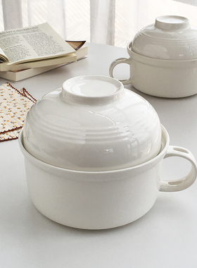 Annie Garden  大厂订单  日式创意大号陶瓷泡面碗盖学生宿舍家用