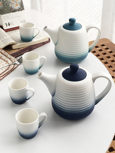 简约设计渐变色陶瓷哑光泡茶壶冷水壶微瑕 外贸订单 Annie Garden