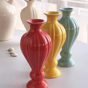 Annie Garden 外贸订单 北欧简约中古风陶瓷花瓶居家装饰摆件水培