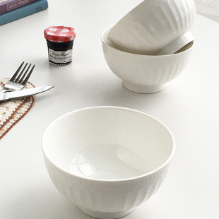 轻奢浮雕罗马珠点系列纯色简约陶瓷餐具碗 ins法式 Annie Garden