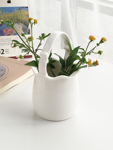 法式 外贸出口 田园风ins花蓝陶瓷摆件笔筒刀叉收纳 Garden Annie