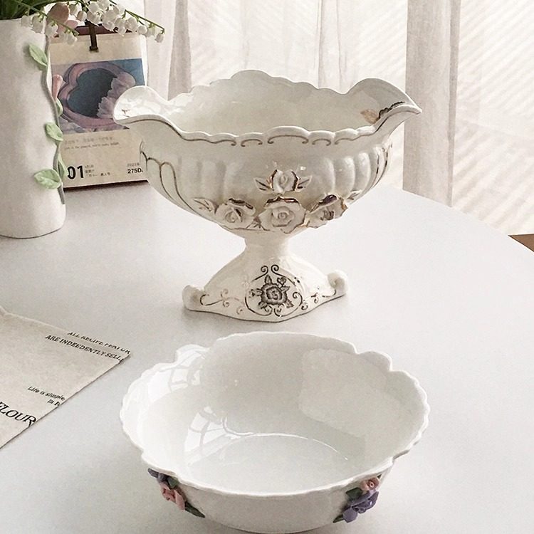 Annie Garden 外贸订单 欧式陶瓷浮雕立体水果盘客厅茶几摆件装饰,餐饮具,果盆/果盘/果篮,淘宝优惠券,粉丝福利购,淘宝优惠卷