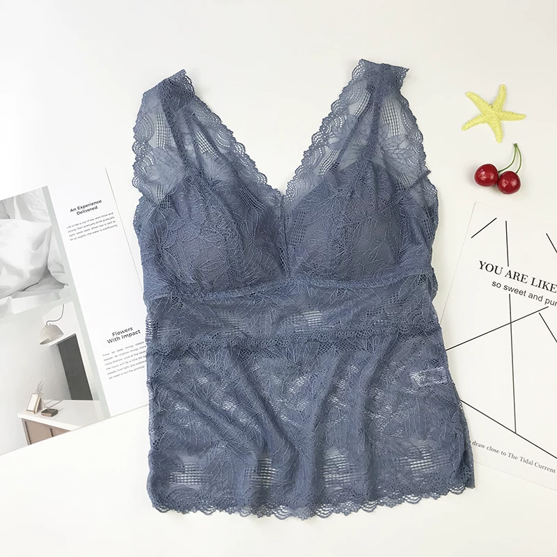 Sexy thin lace base breast tightener, bra top, beautiful back, thin strap