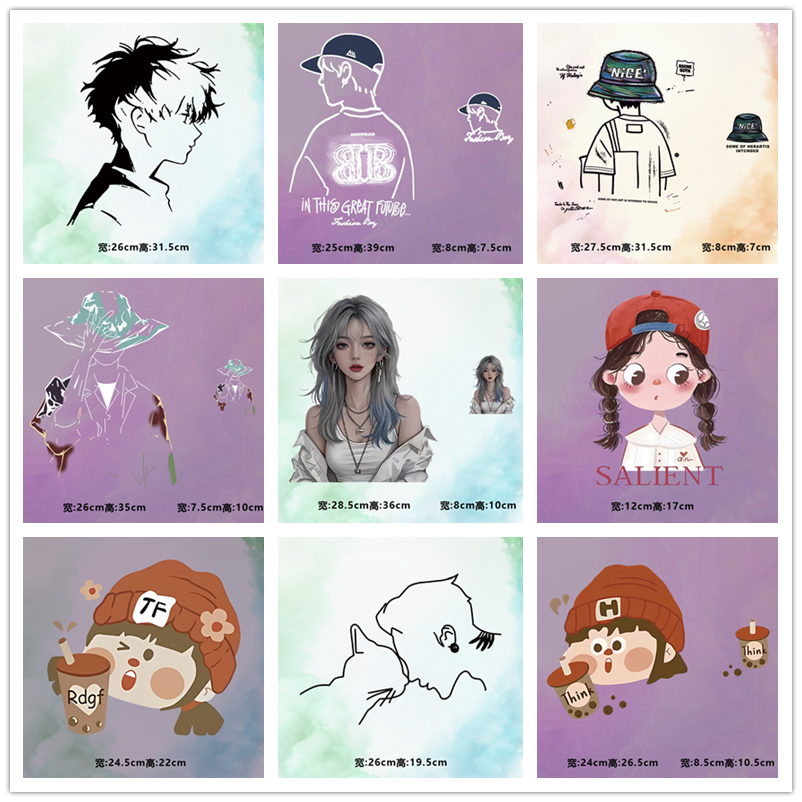 柯式白墨烫画公司定制加工热转印贴纸衣服现货印花logo团队帆布包