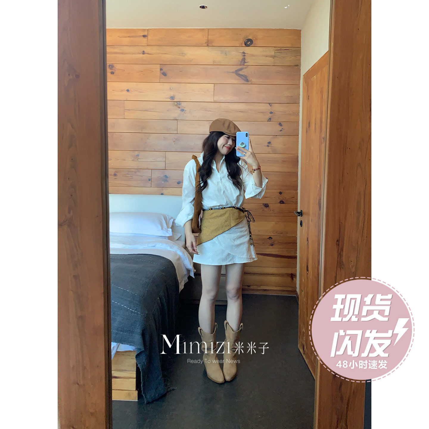 米米子微胖大码胖mm&ldquo;白鸽信笺&rdquo;少女风蕾丝绑带修身收腰连衣裙春