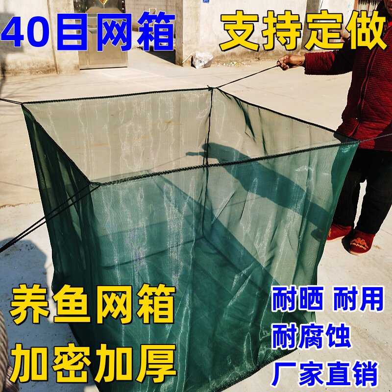 【40目网箱】育苗鱼苗小网箱孵化网箱水花孵化网箱牛蛙养殖网