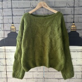 原单好货 胸围116衣长56宽松大码 套头慵懒风毛衣女C642