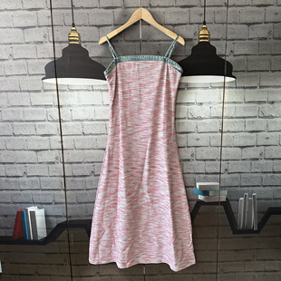 连衣裙微弹力 长款 胸围86腰围76衣长116肩带可调节修身 小个子女装