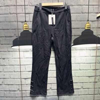 小个子春季女装新中式弹力黑色百搭修身裤子女E413