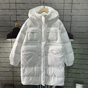 胸围114衣长93宽松大码 绒服90国标高货微瑕微脏E013 加厚面包羽