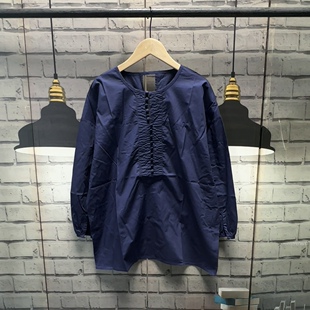 新款 女套头衬衫 7分袖 棉衬衫 女C642 袖 日系原单宽松春夏季