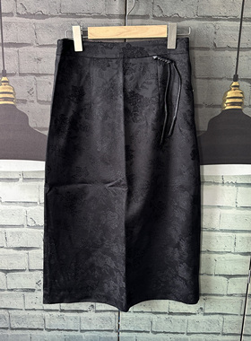 新中式高货国风提花有内衬半松紧腰半裙女D901/E824