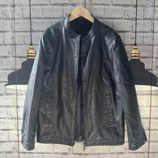 男装皮衣立领外套加绒内里柚子夹棉夹克外套男装上衣507