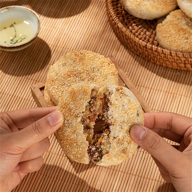 四川泸州叙永水尾姐酥饼坊椒盐火肘酥手工制作600g酥皮月饼酥薄