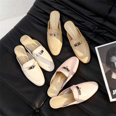 羊皮包头半拖鞋女外穿凉拖2025年