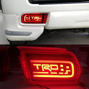 适用于10-22款丰田普拉多后杠TRD雾灯总成改装霸道警示流光防追尾