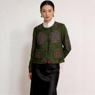 华韵风华·重工刺绣上衣新中式国风女短外套高级感轻奢圆领气质