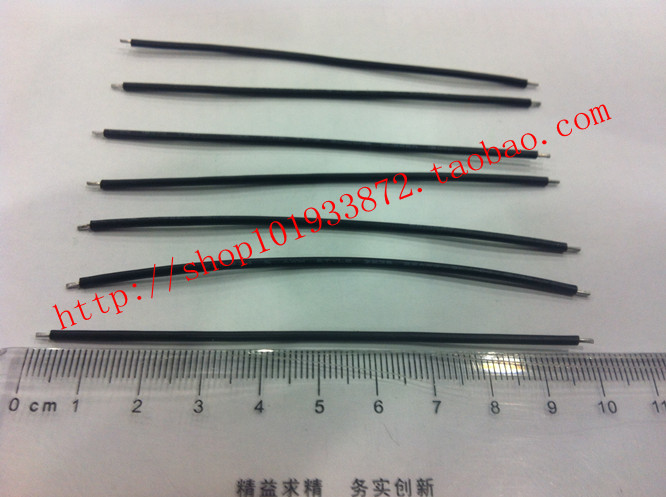 UL3239-24AWG 11/0.16mm 长35mm 耐高温高压硅胶连接软导线1000条