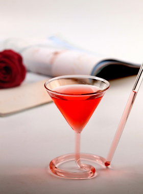 螺旋三角酒杯玻璃威士忌杯白酒杯家用烈酒杯子酒吧啤酒杯