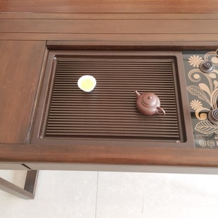 定制嵌入式简约单层排水电木宜兴电木茶盘可配实木茶桌老船木茶台