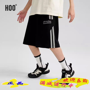 hoo男童装中大童时尚短裤百搭5分裤休闲运动中裤2024夏新潮青少年