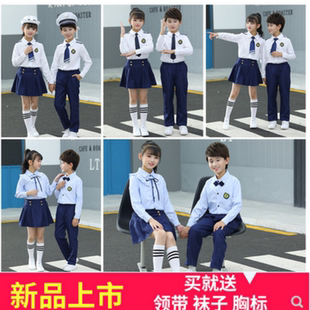元旦小海军演出服儿童旗手服飞行员制服幼儿园班服合唱服小学校服