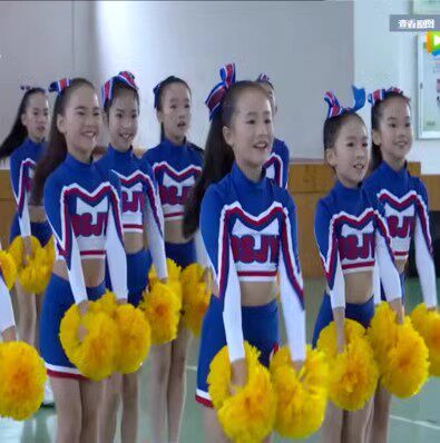 幼儿园新款啦啦队比赛舞蹈服装儿童男女童长袖啦啦操运动会演出服