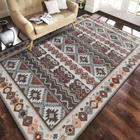 American retro carpet, Nordic ethnic style living room carpet, Persian coffee table cushion sofa, bedroom bedside blanket, large area thumbnail 5