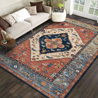 American retro carpet, Nordic ethnic style living room carpet, Persian coffee table cushion sofa, bedroom bedside blanket, large area thumbnail 2