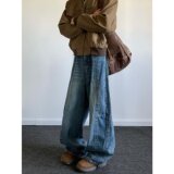 春款现货+美式高街痞帅弯刀裤休闲牛仔裤CK599/P60限88，男装牛仔裤，电商B350