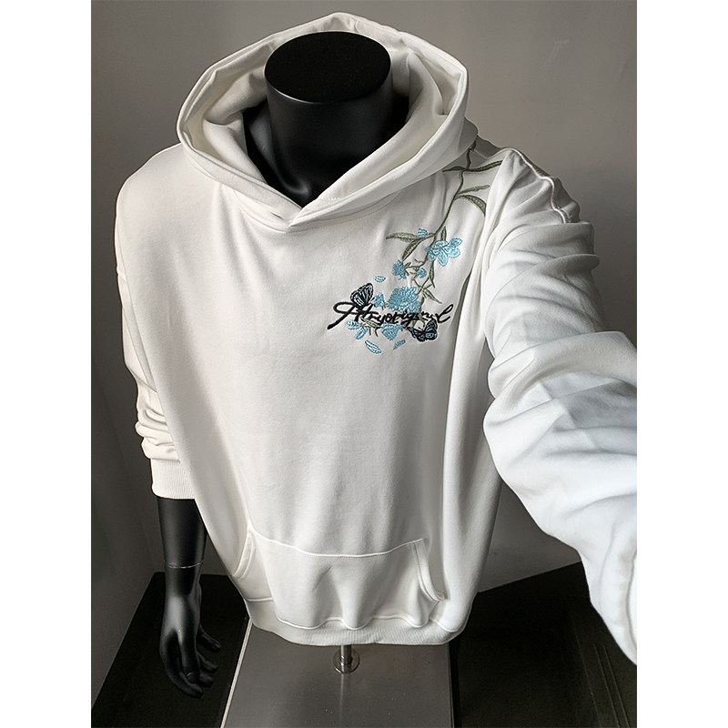 现货+秋款潮前后片刺绣卫衣W1318/P55限78,男装卫衣,电商B350
