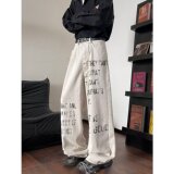 现货+hypeyourself美式涂鸦印花水洗灰色牛仔裤CK612/特P45限78，男装牛仔裤，电商B350