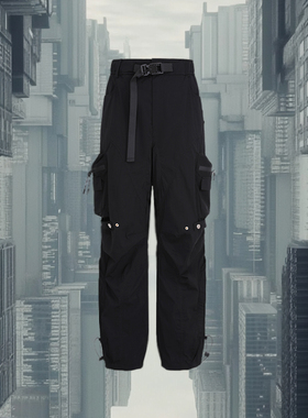 UPGREATED高瀚宇田嘉瑞周也付辛博同款工装都市机能直筒抽绳长裤