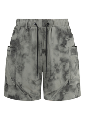 UPGREATED夏季透气钻石切割多口袋休闲迷彩运动风短裤