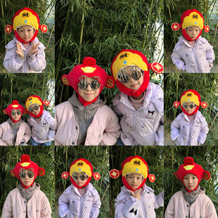 爆款2026财神爷搞怪帽子创意新年会搞怪头套可爱儿童写真拍摄道具