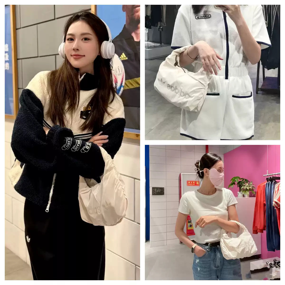 阿迪达斯三叶草女子迷你褶皱缎面云朵包单肩手提包拎包 HK0158,运动包/户外包/配件,单肩背包,淘宝优惠券,粉丝福利购,淘宝优惠卷