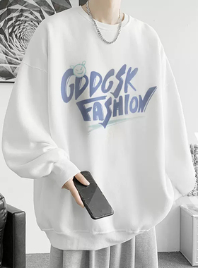 2025新款情侣卫衣男女薄款春秋冬季潮牌无帽打底衫青少年长袖t恤