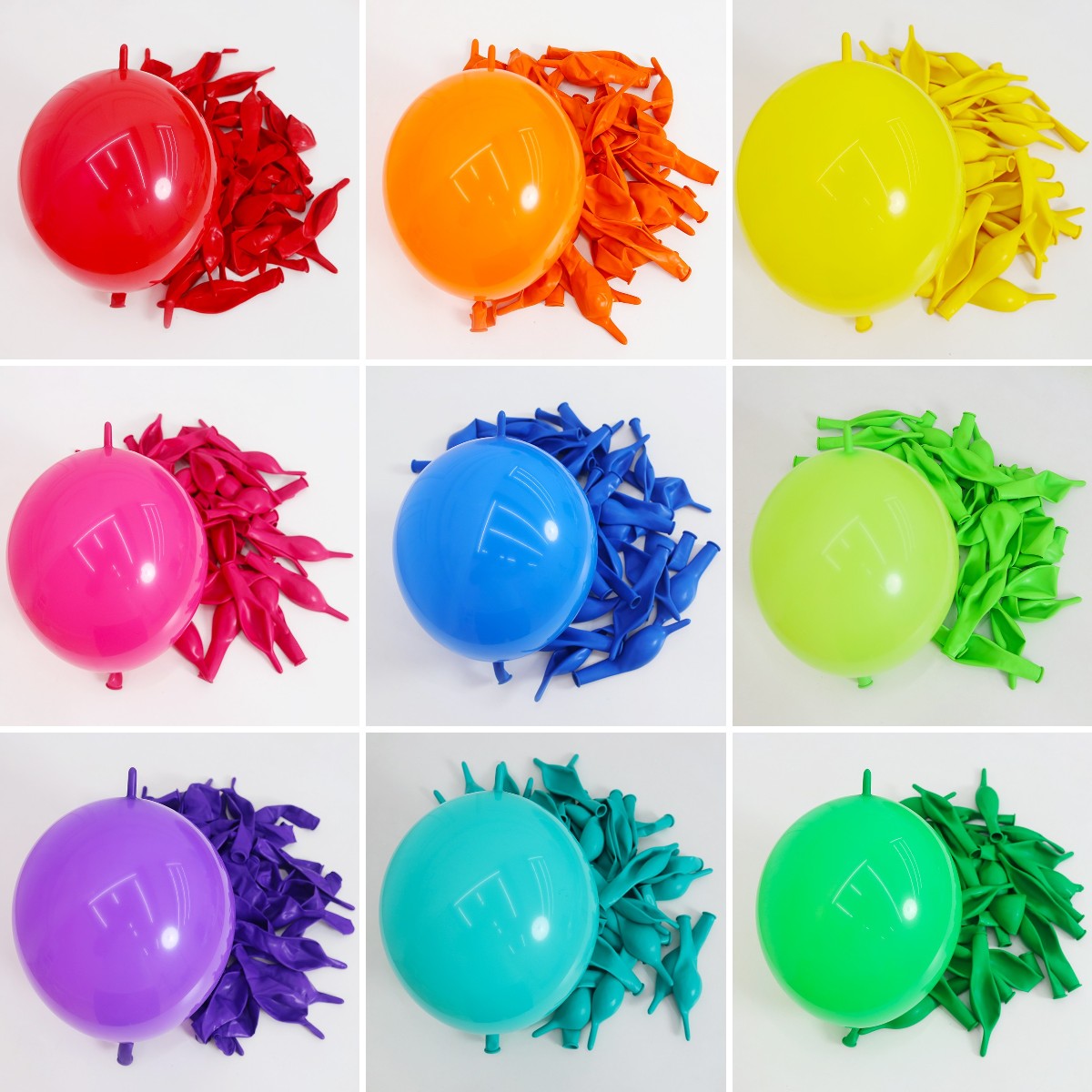 10寸加厚多色可选尾巴气球